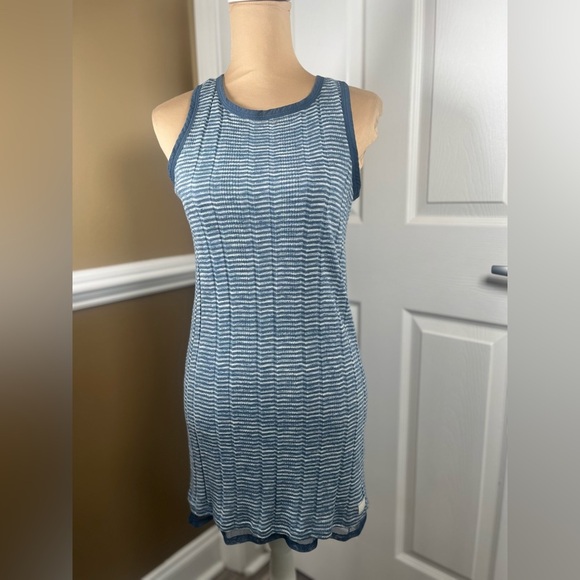 7 For All Mankind Blue and White Striped Dress Size XL - Picture 5 of 8